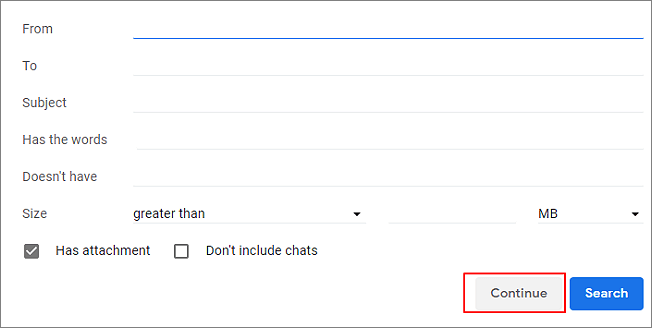 Edit to remove email from Filter.